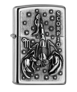 ZIPPO Street chrom Scorpio Emblem Tierkreiszeichen 2006498