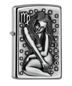 ZIPPO Street chrom Virgo Emblem Tierkreiszeichen 2006499