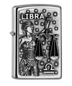 ZIPPO Street chrom Libra Emblem Tierkreiszeichen 2006502