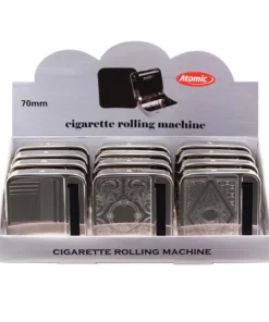 Zigaretten-Rollbox ATOMIC chrom 70mm 4-fach sortiert