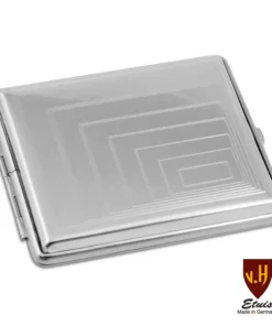 Zigarettenetui Metall VH 24er Nickel chrom/poliert Rechtecke mit Gummi