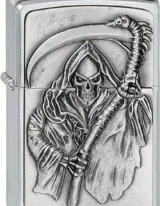 Zippo chrom gebürstet Plakette Reapers Curse