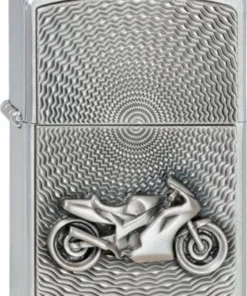 Zippo chrom gebürstet Plakette Bike Emblem