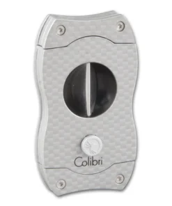 Cigarrenabschneider COLIBRI V-Cut Kerbschnitt silber/Carbon 23mm
