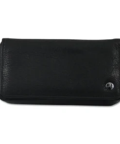 Tabak-Kombibeutel 1er Leder RATTRAYïS Black Night schwarz 16x9x5cm