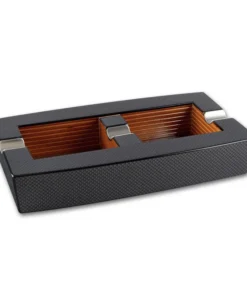 Cigarrenascher Carbon 2 Ablagen/ bewegl. Zusatzablage 4,5 x 25 x 14 cm
