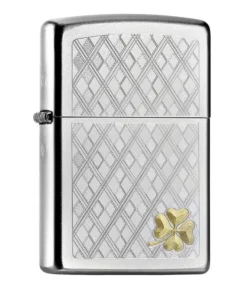 ZIPPO satiniert Clover Rautengravur 60000987