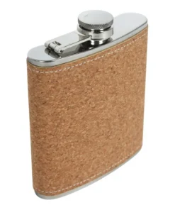 Taschenflasche/Flachmann Edelstahl Kork 6oz
