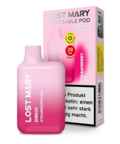 LOST MARY Einweg CP Strawberry Ice 20 mg 600 Züge