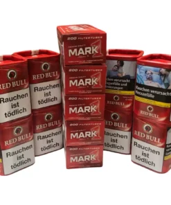 8x RED BULL Special Blend Dose + 1000 Mark 1 Zigarettenhülsen