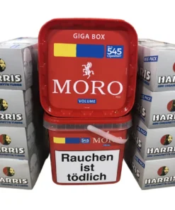 2x Moro Giga Box Volumen 245g + 2000 Harris BLAU Hülsen
