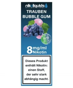 Nikoliquids Trauben Bubble Gum 8 mg/ml
