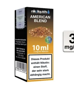 Nikolquids American Blend 50 PG / 50 VG 3mg