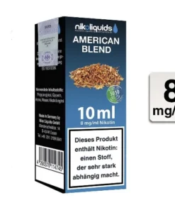 Nikolquids American Blend 50 PG / 50 VG 8mg
