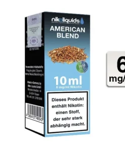 Nikolquids American Blend 50 PG / 50 VG 6mg
