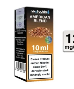 Nikolquids American Blend 50 PG / 50 VG 12mg