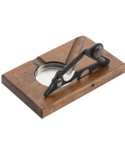 Tisch-Cigarrenabschneider FOX KNIVES mit Ascher schwarz matt