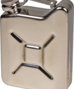 Flachmann Edelstahl poliert „Kanister“ 5oz/150ml in Einzelverpackung