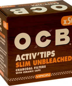 OCB ACTIV’TIPS Slim Unbleached 7mm 1×50 Stück