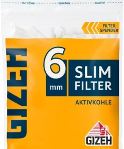GIZEH Slim Filter Aktivkohle 6mm 1×120 Stück