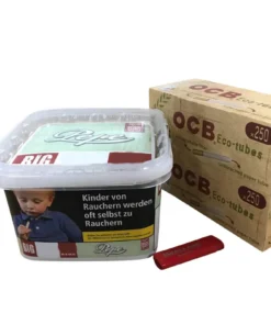 PEPE Bright Green Volumen 170g Eimer + 500 OCB Organic Hülsen + Feuerzeug