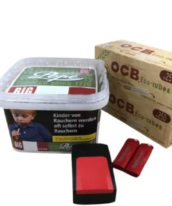PEPE Rich Green 170g Eimer + 500 OCB Organic Hülsen + Etui inkl. 2 x Feuerzeug