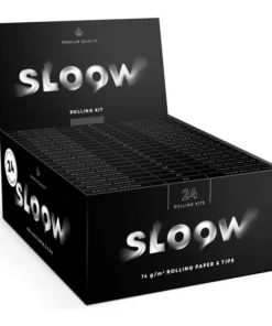 SLOOW Black Zigarettenpapier + Filter Tips 24 x 32 Stück