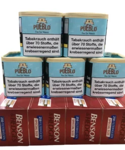 5x PUEBLO Blue Dose + 1000 Benson&Hedges Hülsen
