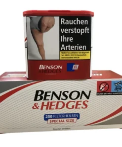 BENSON & HEDGES Volumen Red 38g Dose + 250 Benson&Hedges Hülsen