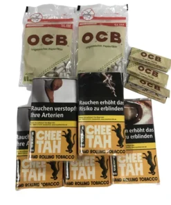 5x Pouches CHEE TAH gelb No.100 + 2x OCB Organic Slim Filter + 3x OCB Organic Hemp Papers