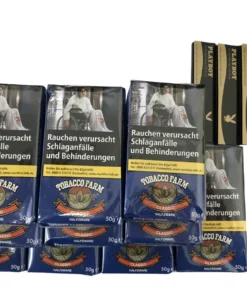 10x Pouch TOBACCO FARM Halfzware + 5x Playboy Gold 1×33