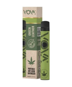 E-Vaporizer VOVA Dry Herb Green Leather 1000 mAh