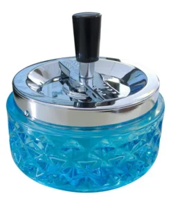 Schleuderascher Glas (6) ZORR blau 11,9cm