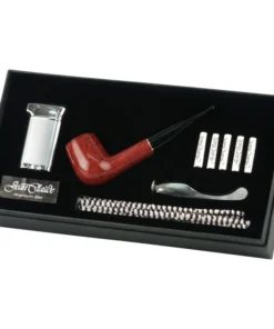 Pfeife Premiumset JEAN CLAUDE gerade rot