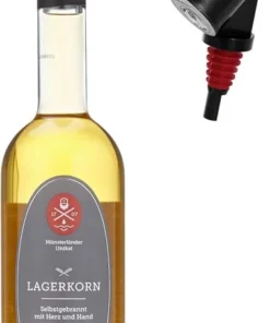 Sasse Lagerkorn (32% Vol. – 500 ml) | Hochwertiger Kornbrand mit praktischem „Bottle Master 3000“ Portionierer