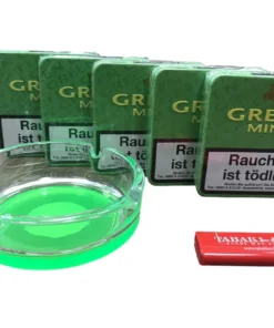 5 Stück VILLIGER Green Mini Filter + Glasascher + Feuerzeug