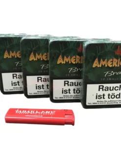 5 Stück VILLIGER Americanos Brasil + Feuerzeug