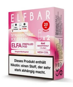 ELFBAR Elfa Strawberry Ice Cream 20 mg 2 Pods