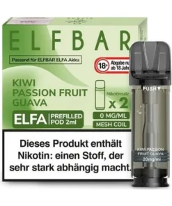 ELFBAR Elfa Kiwi Passion Fruit Guava 0mg 2 Pods