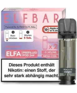 ELFBAR Elfa Peach Ice 0mg 2 Pods