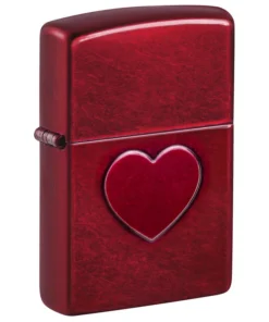 ZIPPO candy apple red Stamped Heart 60007423