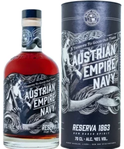 Geschenkset: Austrian Empire Navy Reserva 1863 40% vol., 0,7l