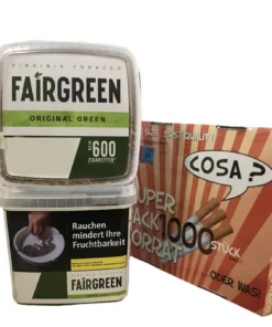 2 x Fairgreen Volumen Tabak 270g + 1000 Cosa Hülsen
