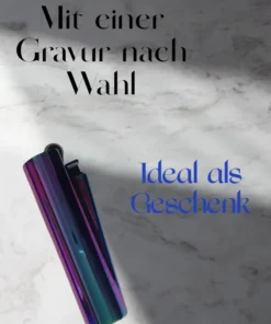 Einwegfeuerzeug Stein CLIPPER Metal Cover Rainbow 1 Stück