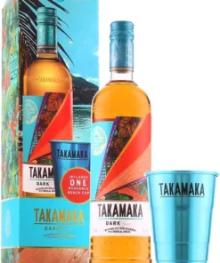 Takamaka Dark Spiced 0,7l, 38% Vol. – Spiced Rum + Beachcup (Becher)
