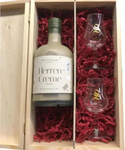Paula Pumpernickel Herrencreme 17% vol. 0,7 ltr. Cremelikör – Geschenkset mit 2 hochwertigen Signatory-Gläsern