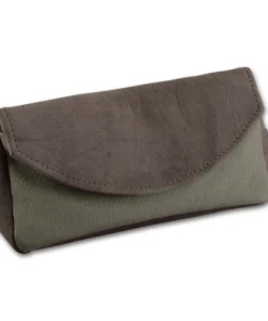 Tabak-Kombibeutel 1er Canvas/Leder braun 17x9x6cm