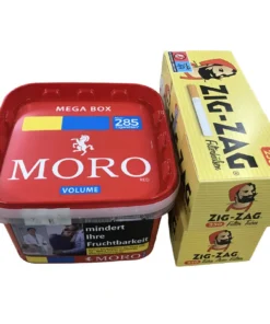 Moro Rot Volumen 130g + 500 Zig-Zag Hülsen