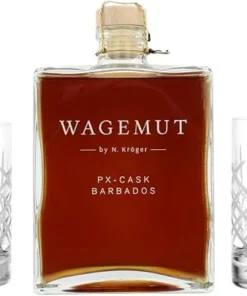 Wagemut PX Cask Rum 700ml – 40,3 % Vol. | Mit 2 Tumbler-Gläsern