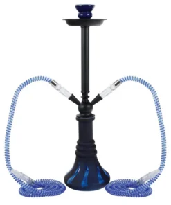 Wasserpfeife DEVIL blau 57cm hoch 2 Anschlüsse